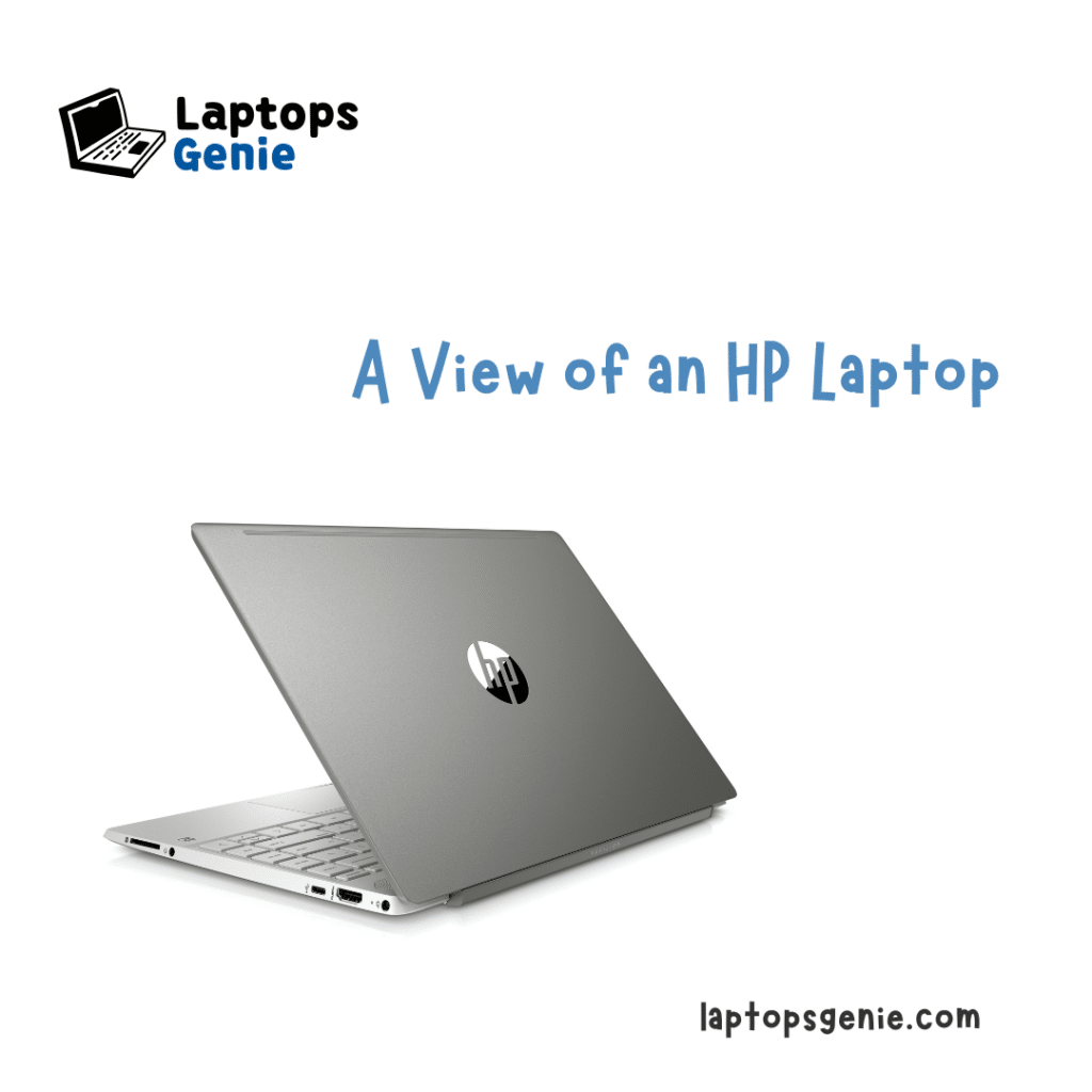 A view of an HP laptop