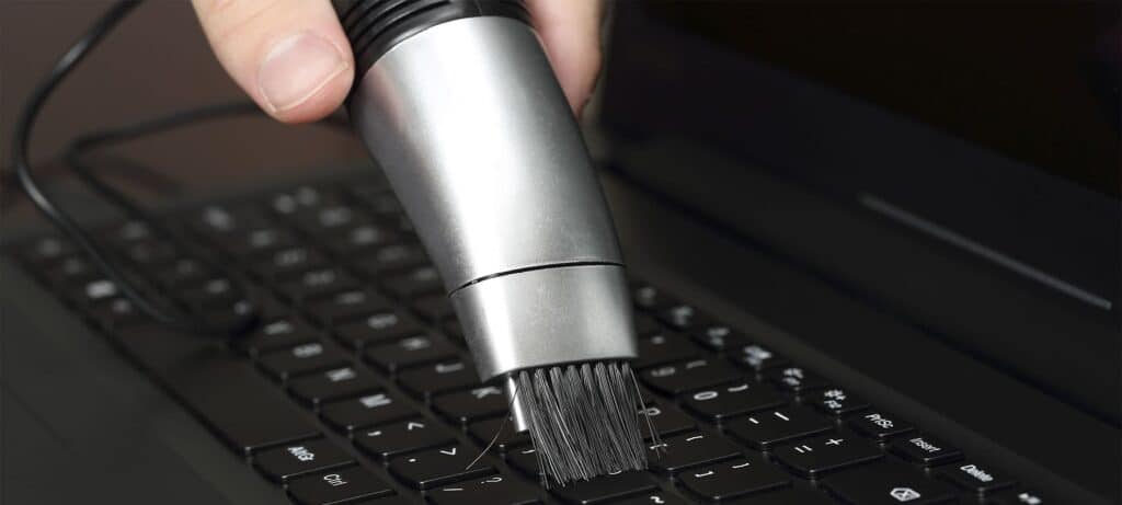 a tool brush used to clean the laptoip keyboard