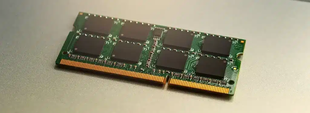 A view of the RAM of laptop