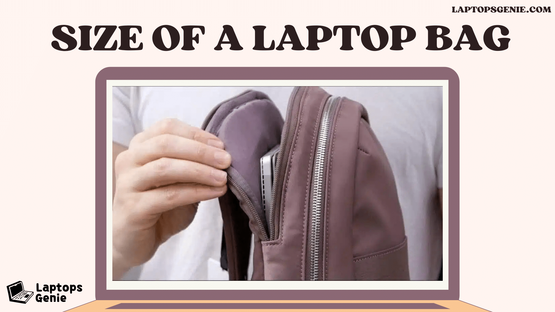 a size of a laptop bag