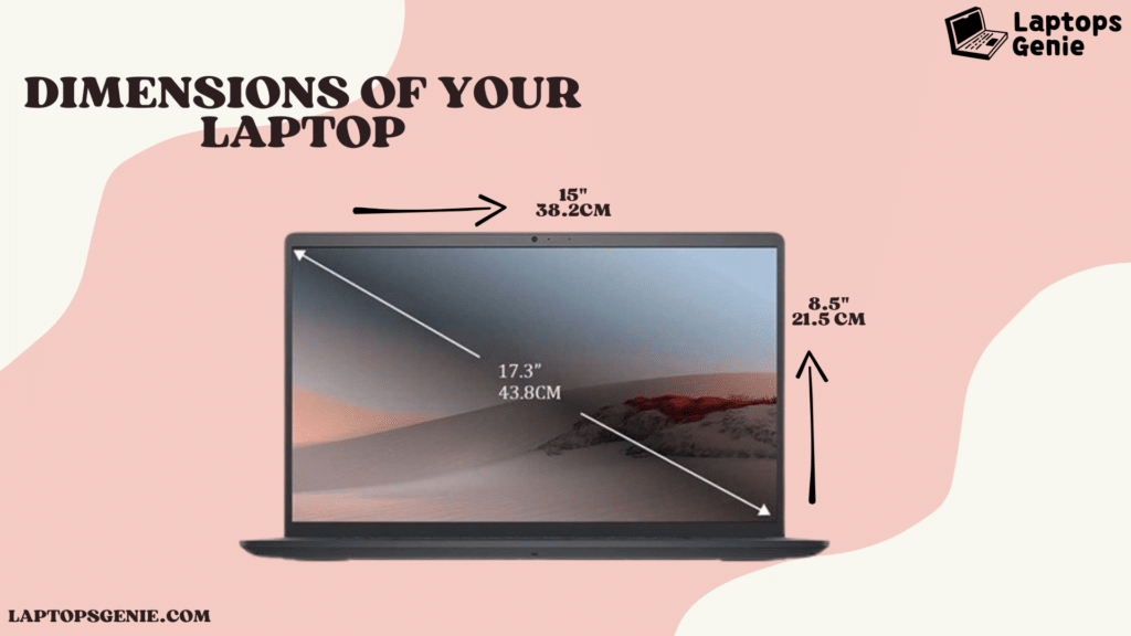 diamension of laptop screen