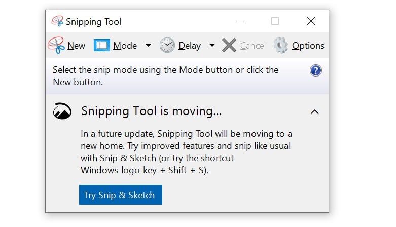 ss of a snipping tool on laptop