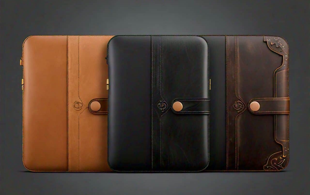 laptop sleeves made of leather 
