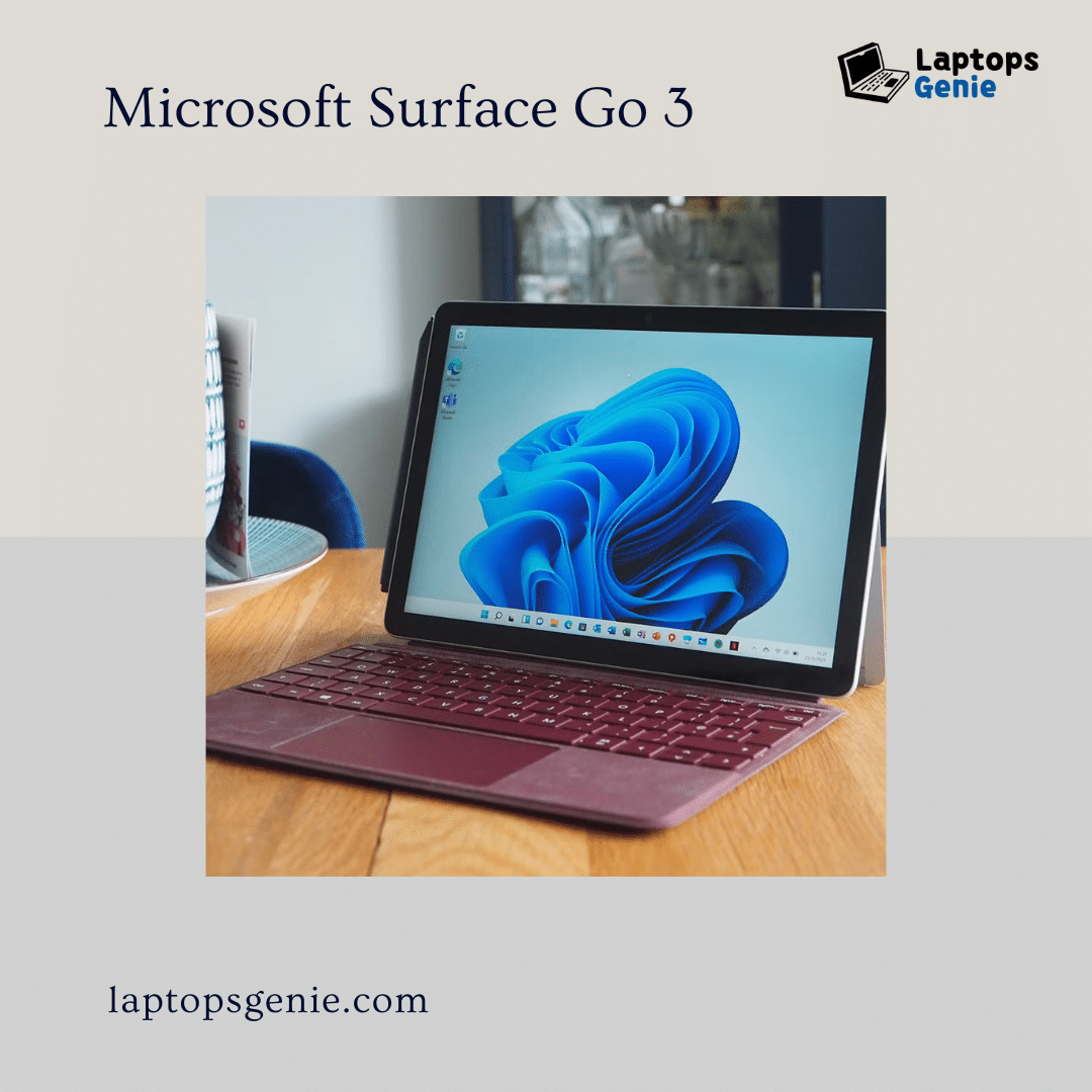 Microsoft Surface Go on light gray background