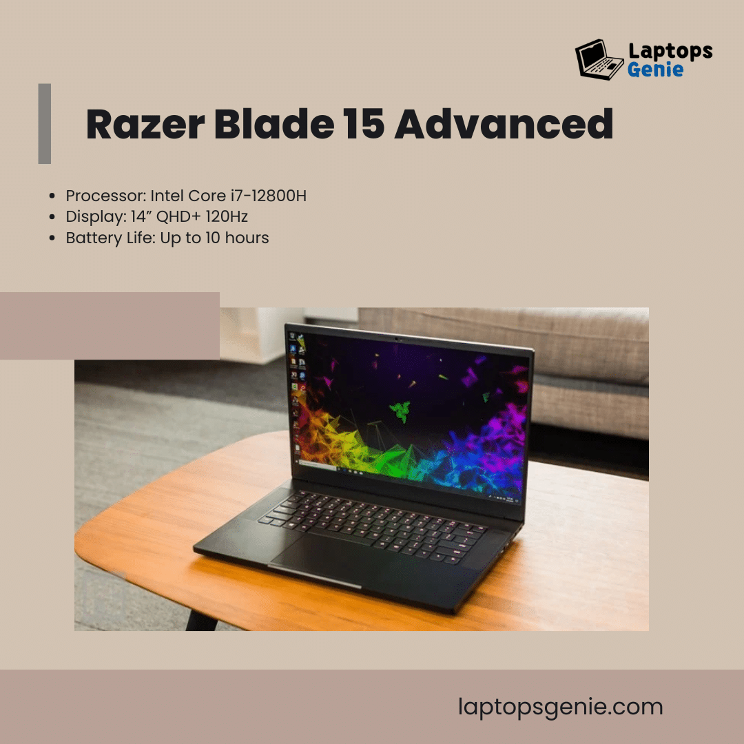 Razer Blade Advanced on a wooden table